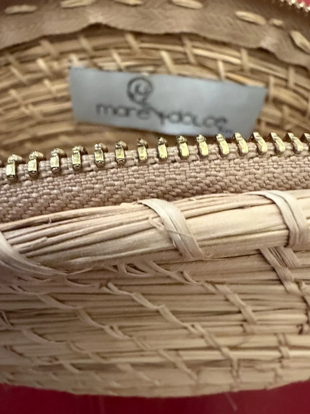 BNWT Mare Dolce Natural Basket Shell Clutch Bag - Picture 8 of 9